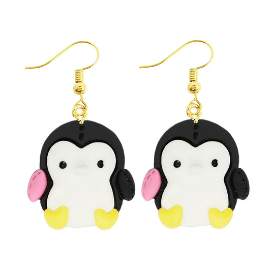 Baby Penguin Drop Earrings Women Art Fashion Cartoon Earrings Creative Jewelry