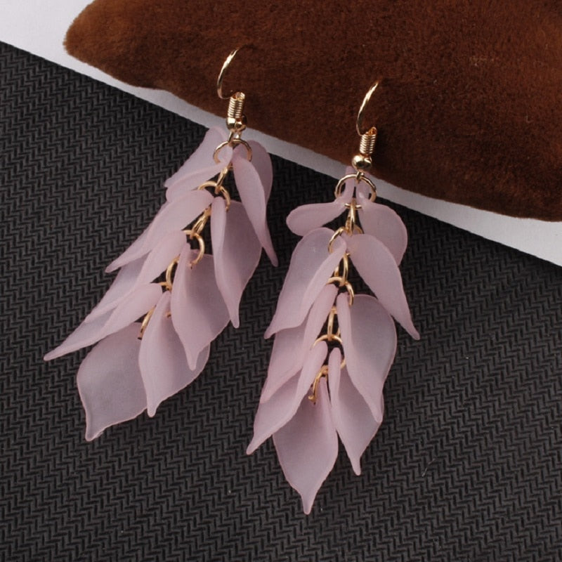 34 Styles Resin Flower Petal Dangle Earrings Fashion Party Girls Pendant