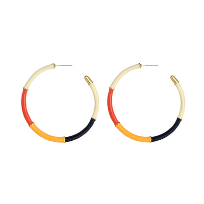 Multiple Colour Hoop Earrings Women Girl Party Gift Fashion Ear Jewelry