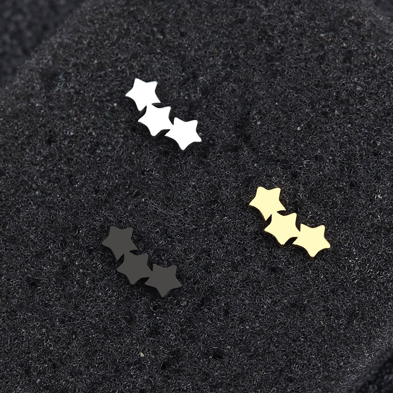 Long Star Earrings Stainless Steel Stud Earrings Starfish Gold earrings Big Star