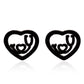 9 Styles Black Star Heart Geometric Stainless Steel Stud Earrings Women Jewelry