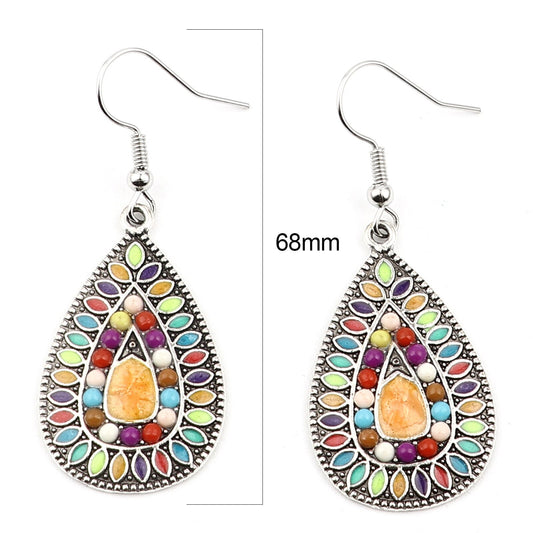 Graphic Tear-drop Lady Cute Dangle Earrings for Women Jewelry Girls Earrings