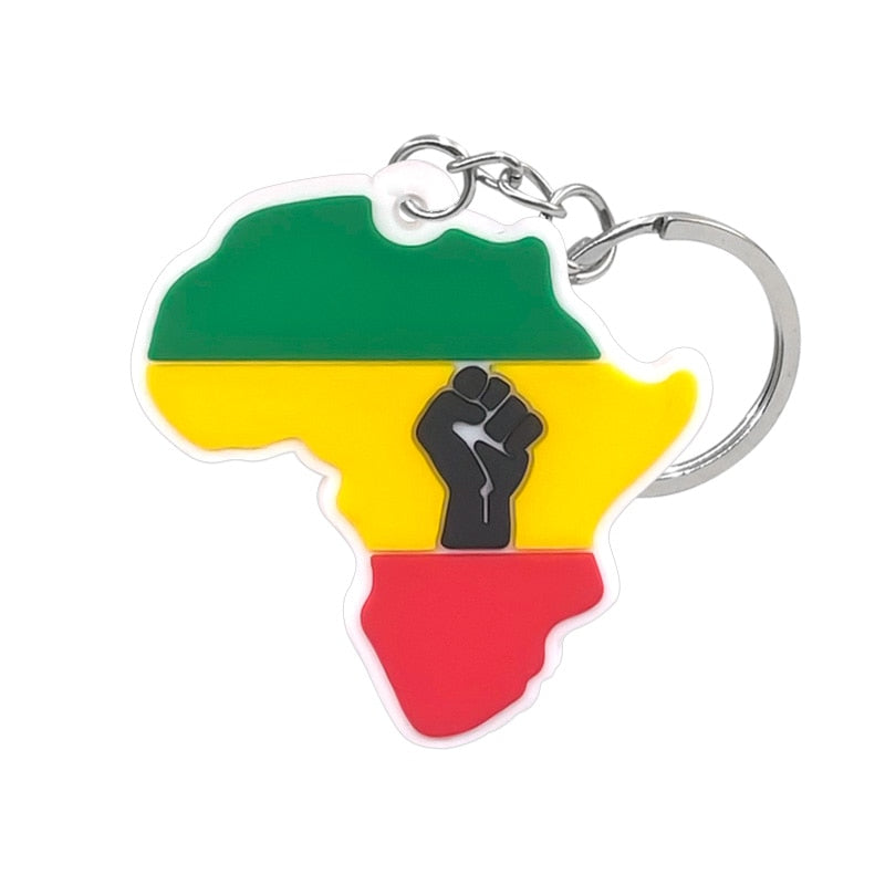 7 Styles Black Lives Matter Keychain Cartoon Figure Key Ring Kid Toy Holder