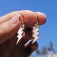 Light Pink Lightning Drop Earrings Women Fashion Creative Art Cute Stylish