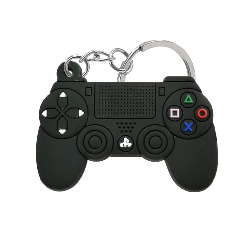 Realistic Design Gamepad PVC Keyring Cute Cartoon Style Keychains Bag Car