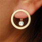 Circle Stud Earrings Women Fashion Jewelry Party Wedding Earrings Gift