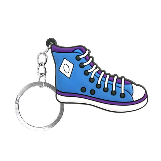 Blue Shoe PVC Keychain Cartoon Creative Gift Key Holder Keyring Anime Souvenir