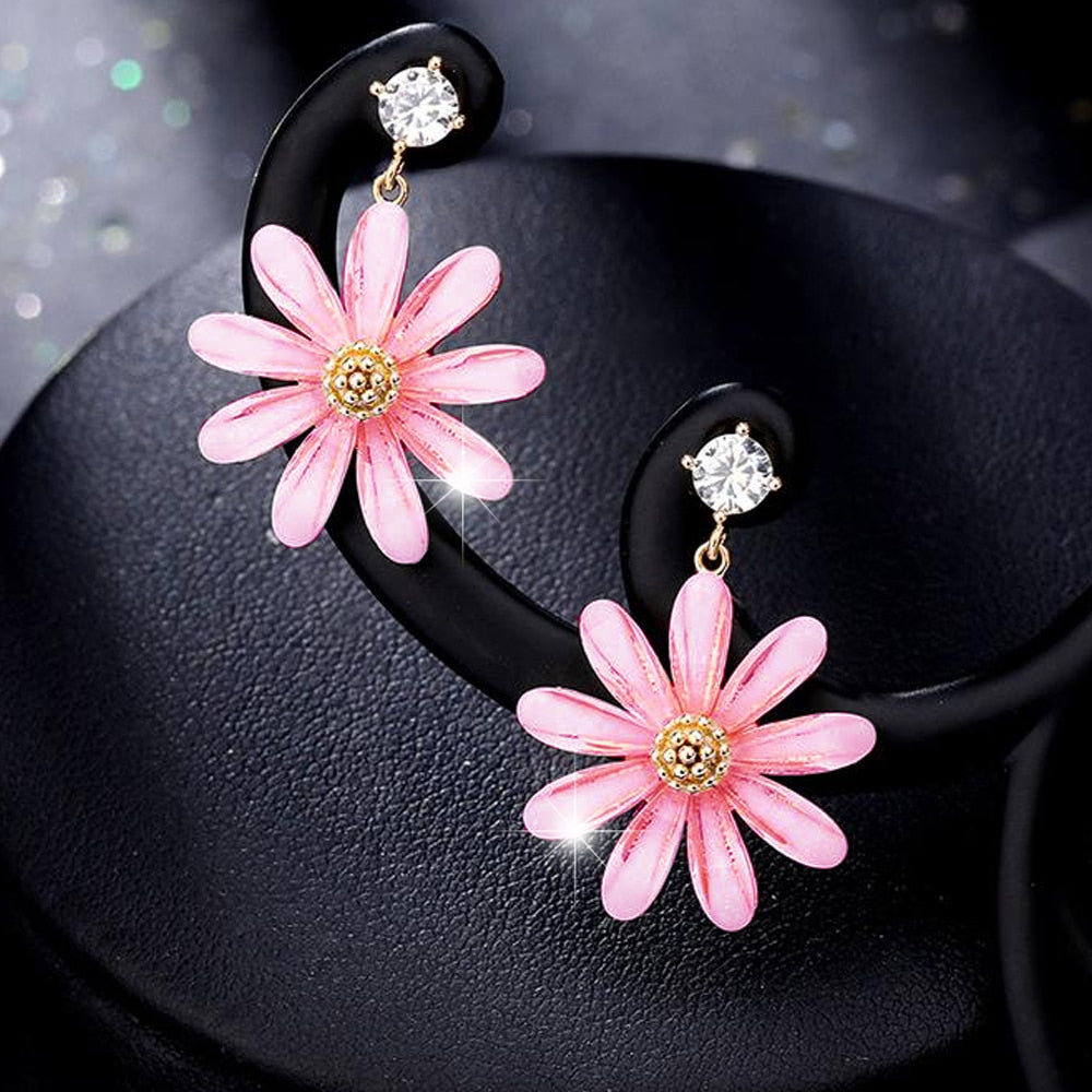 Flower Stud Earrings Wedding Party Birthday Gift Jewelry Cute Earrings