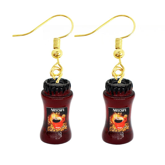 Funny Cute Instant Coffee Drop Earrings Women Creativity Jewelry Cute Earring