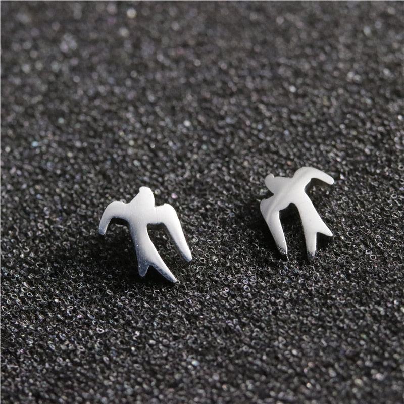 12 Styles Tiny Minimalist Stainless Steel Stud Earrings Women Jewelry Small