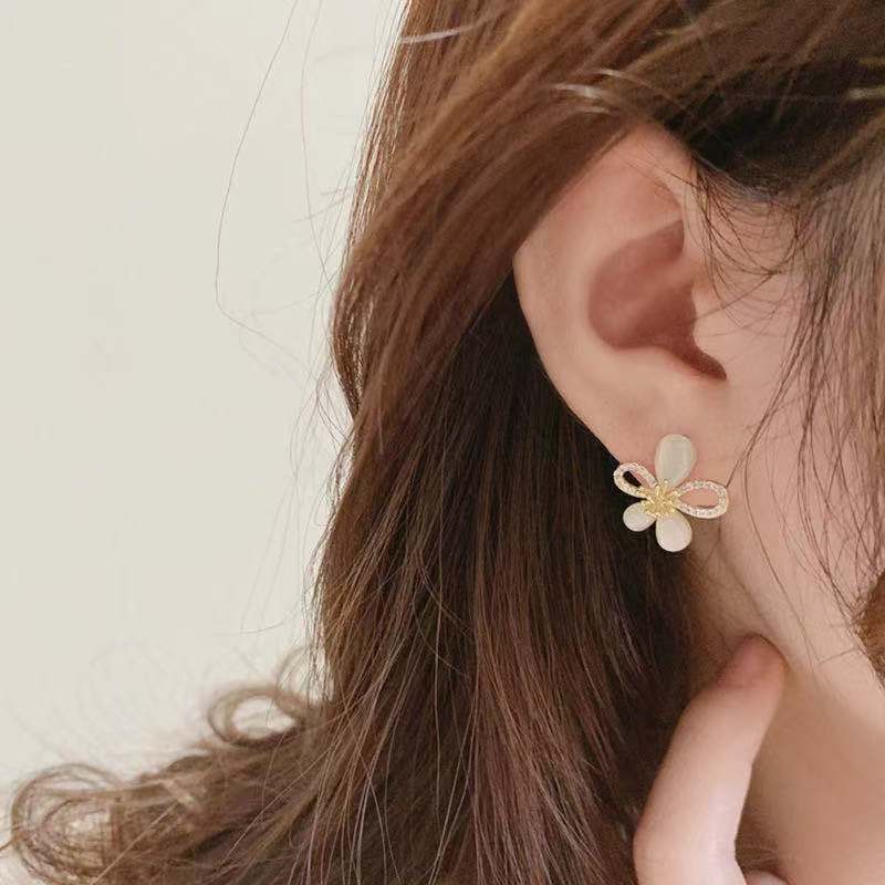 14 Styles Elegant Flower Opal Drop Earrings Women Girl Party Gift Fashion Ear