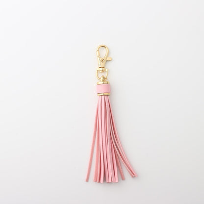 Baby Pink Tassel PU Leather Keychain Cartoon Key Holder Car handbag Keyring Gift