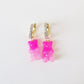 26 Styles Rhinestone Resin Bear Lady Cute Dangle Earrings for Women Jewelry