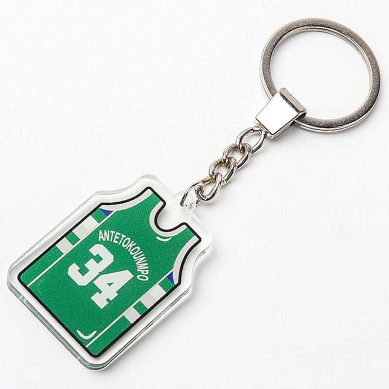 15 Styles Creative Jersey Keychain Pendant Key Chain Gift Basketball Fan Jewelry