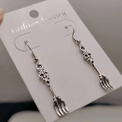 Vintage Fork Dangle Earrings Fashion Party Girls Pendant Earrings Women Jewelry