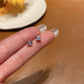 5pairs Shining Crystal Stud Earrings for Women Fashion Ear Cuff Piercing