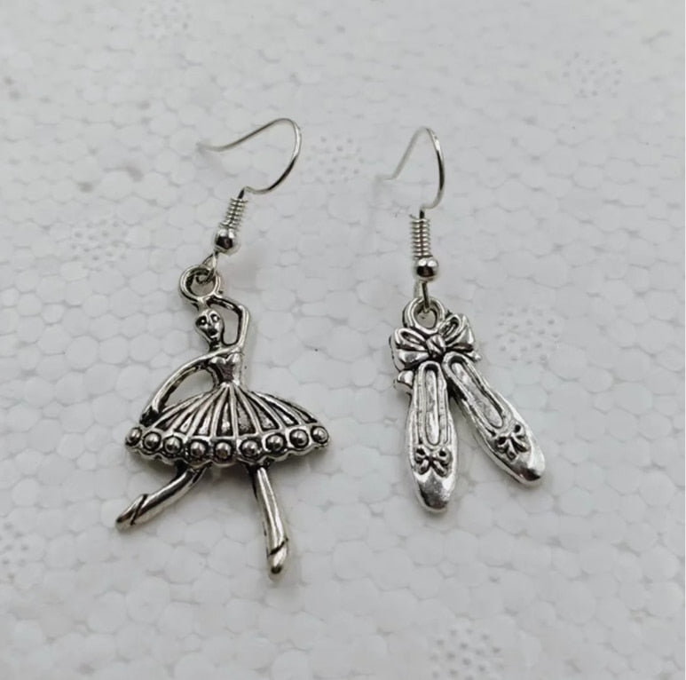 Ballet Dance Dress Drop Earrings Fashion Party Girls Pendant Earrings Women