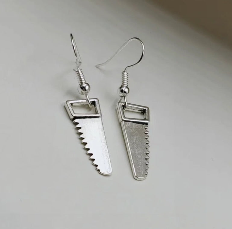 Metal Saw Drop Earrings Women Party Wedding Jewelry Dangle Gifts Earrings