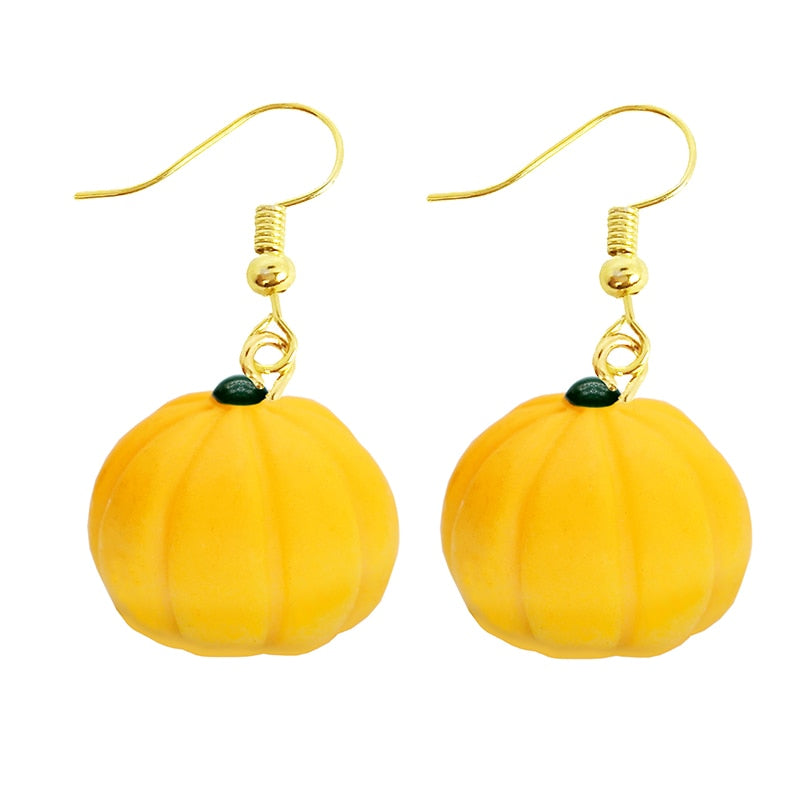 Cute Funny Pumpkin Drop Earrings Women Creativity Jewelry Cute Earring Girls