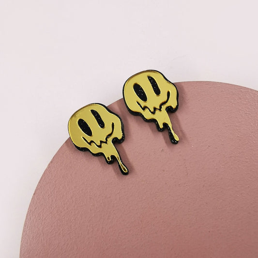 Dripping Pumpkin Halloween Drop Earrings Cartoon Art Women Party Jewelry Ear