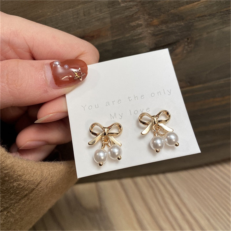 23 Styles Fashion Exquisted Pearls Earrings For Women Vintage Butterfly Stars