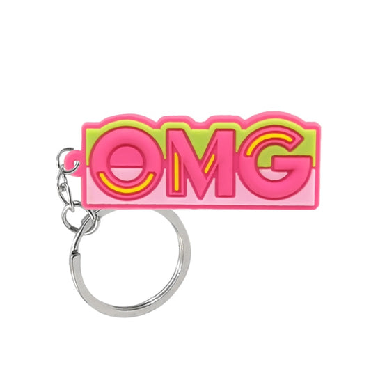 Pink OMG Keychain Party Gift Cute Keyring Cartoon DIY Jewelry Souvenir