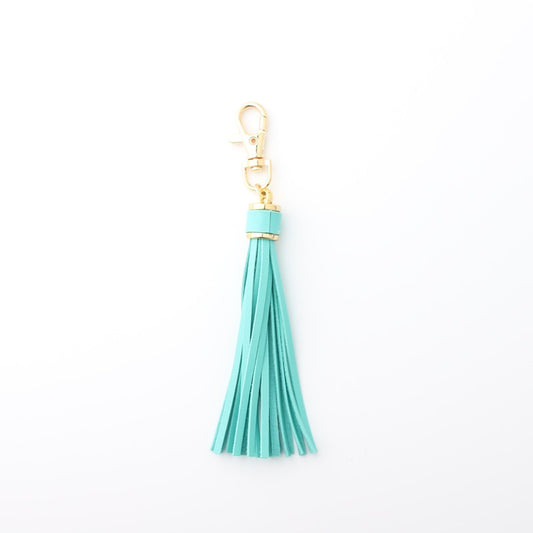 Mint Tassel PU Leather Keychain Cartoon Key Holder Car handbag Keyring Gift