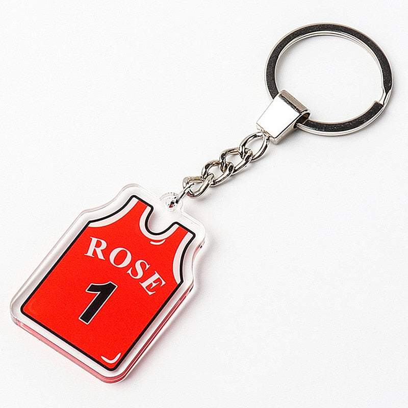 15 Styles Creative Jersey Keychain Pendant Key Chain Gift Basketball Fan Jewelry