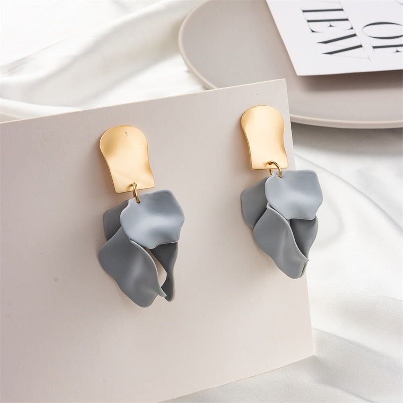 36 Styles Flower Acrylic Petals Dangle Earrings Women Travel Fashion Cartoon