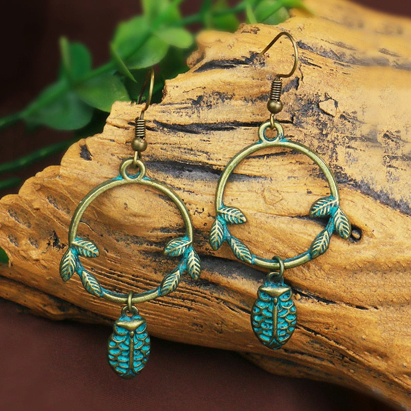 Leaf Vine Dangle Earrings Women Party Wedding Jewelry Dangle Gifts Earrings