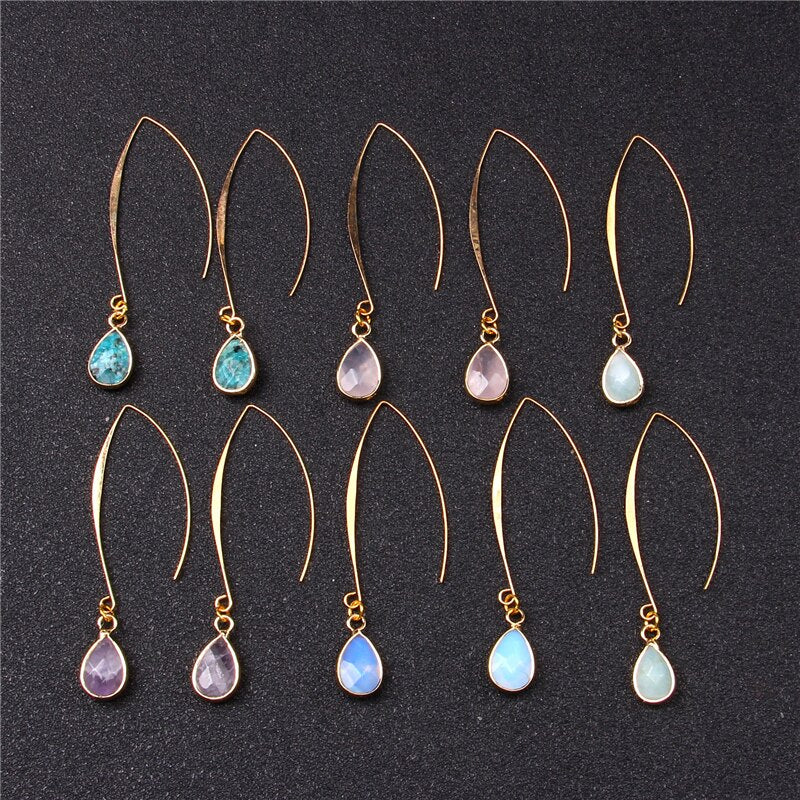 Purple Drop Charm Lady Cute Dangle Earrings for Women Jewelry Girls Earrings