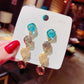 Mixed Color Crystals Lady Cute Dangle Earrings for Women Jewelry Girls Earrings