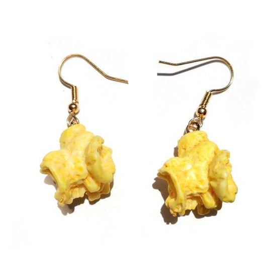 Cheesy Popcorn Resin Handmade Drop Earrings Cartoon Art Women Party Jewelry Ear