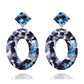 Navy Blue Acrylic Drop Earrings Cartoon Art Women Party Jewelry Ear Fashion
