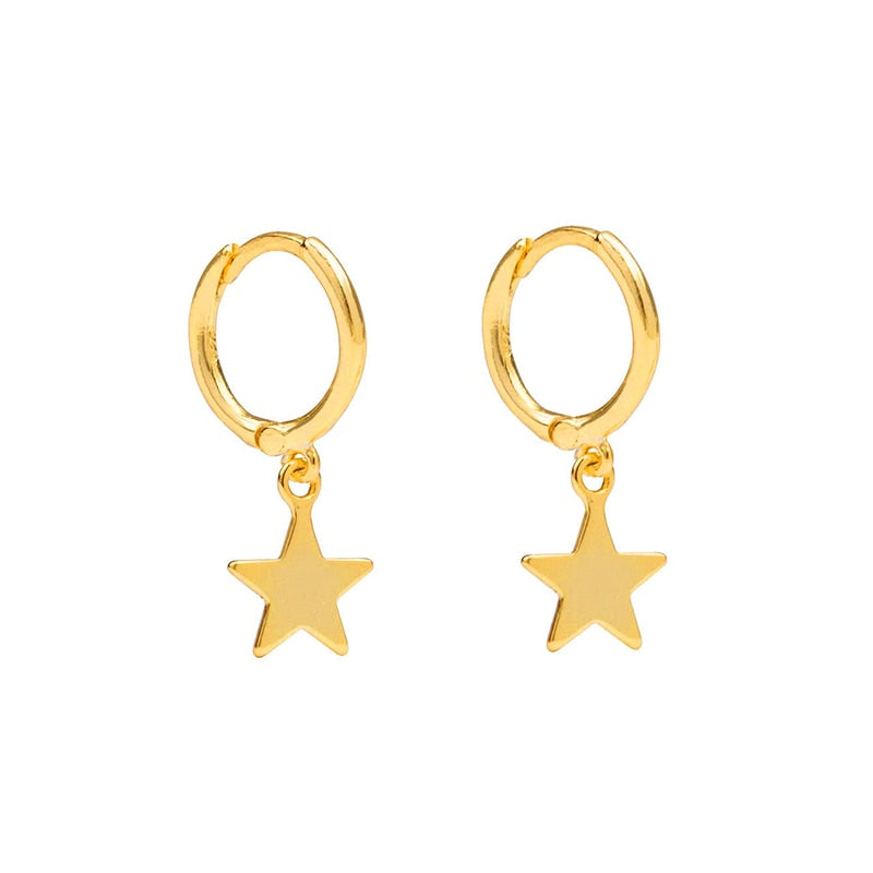 Small Star Charm Piercing Cartilage Earrings Women Girl Fashion Trendy Jewelry