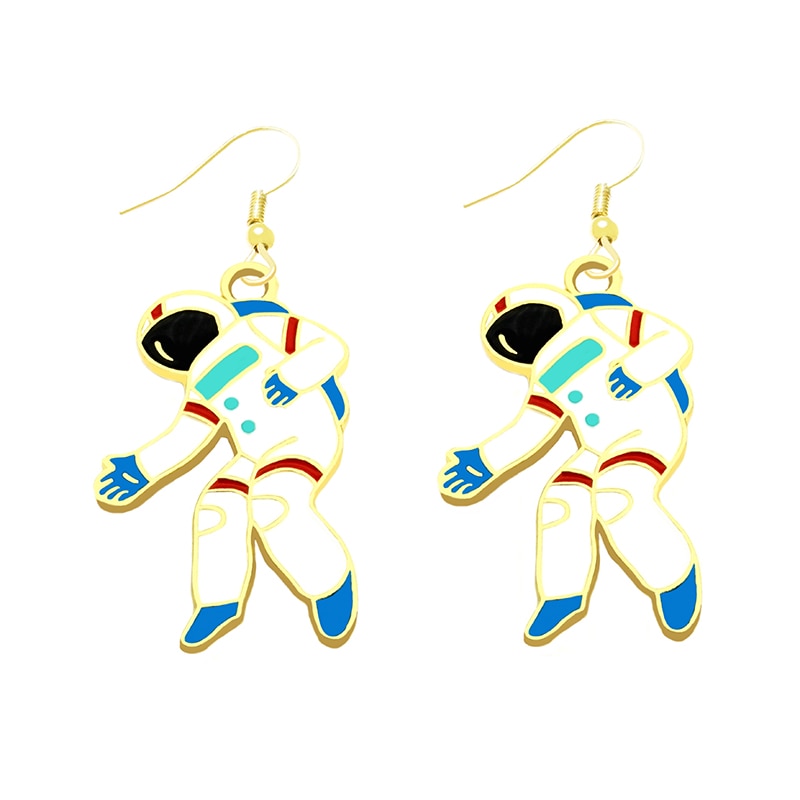 Astronaut Drop Earrings Cartoon Art Women Party Jewelry Ear Fashion Pendant