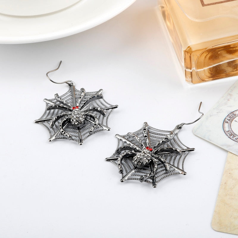 Spider Red Eyes Dangle Earrings for Girls Women Birthday Gift Lovely Jewelry