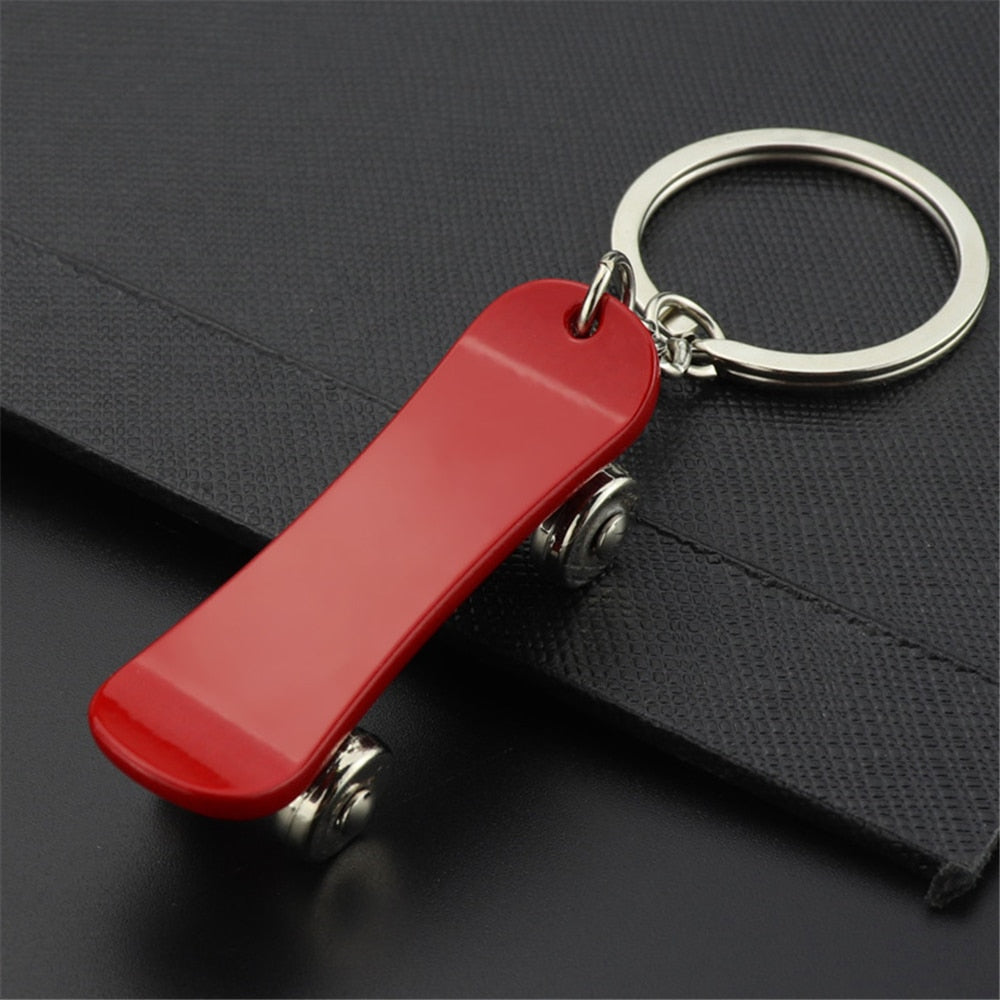 5 Styles Simulation Scooter Keychain Stainless Steel Keyring Charms For Women