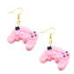 Pink Controller Drop Earrings Women Art Fashion Cartoon Earrings Creative