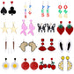 52 Styles Acrylic Fruit Letters Exaggeration Funny Drop Earrings Female Travel