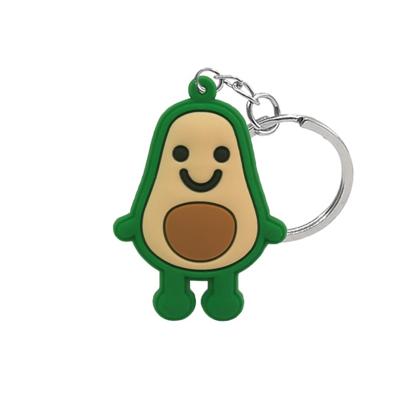 9 Styles Avocado apple flower anime keychain Cartoon Key Ring Pendant Key Holder