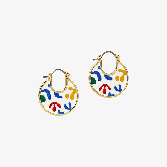 Colorful Drip Hoop Earrings Hip Hop Women Party Gift Jewelry Ear Fashion Pendant