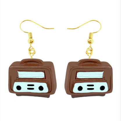 Retro Drop Earrings Cartoon Art Women Party Jewelry Ear Fashion Pendant