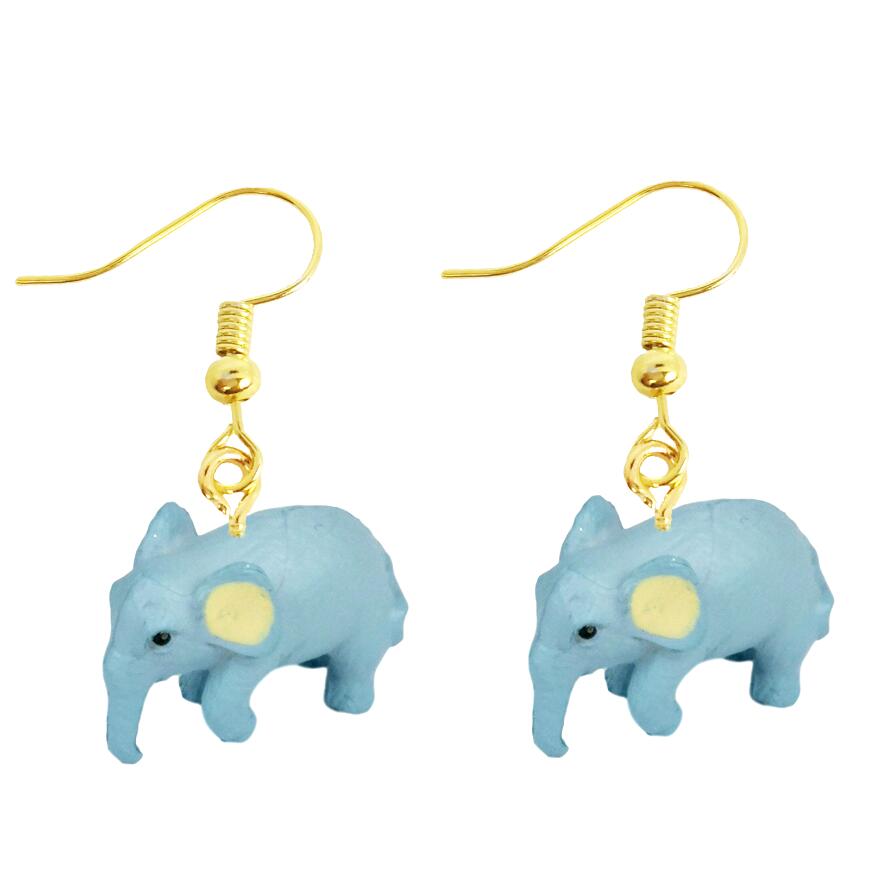 Elephant Baby Drop Earrings Cartoon Art Women Party Jewelry Ear Fashion Pendant