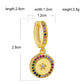 1pc Colorful Rhinestone Disc Cartilage Earring Ear Piercing For Women Girl