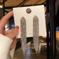 Crystal Arch Tassel Drop Earrings Women Party Wedding Jewelry Dangle Gifts