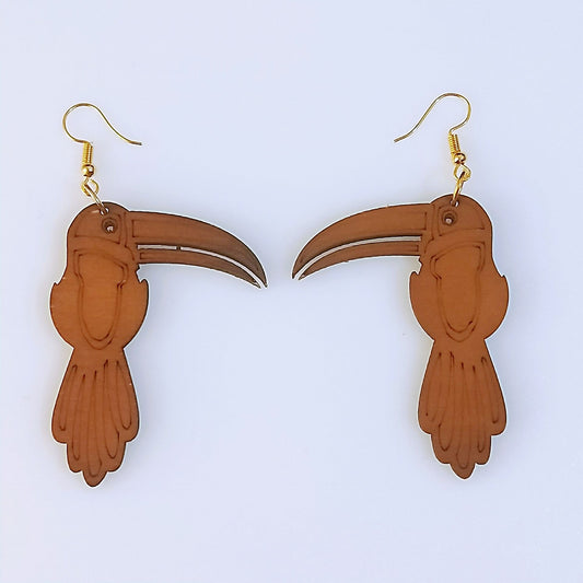 Wooden Toucan Drop Earrings Women Party Wedding Jewelry Dangle Gifts Earrings