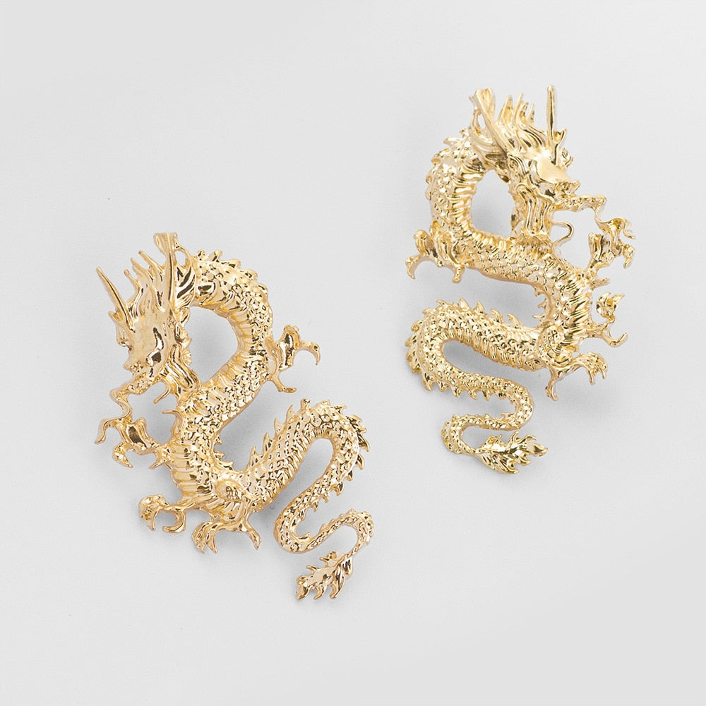 Beautiful Dragon Drop Earrings Women Travel Fashion Cartoon Earrings Creative