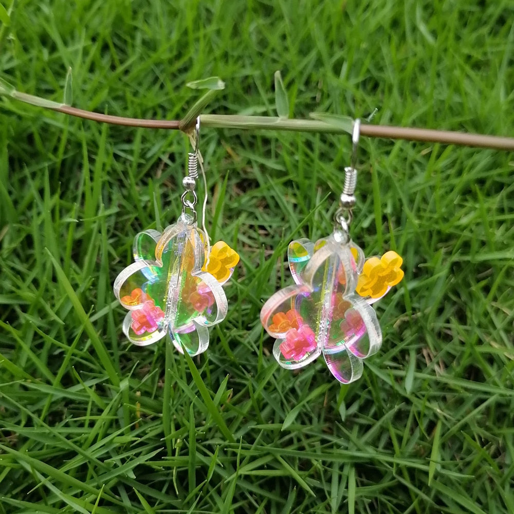 32 Styles Holographic Colorful Acrylic Geometric Star Moon Butterfly Dangle