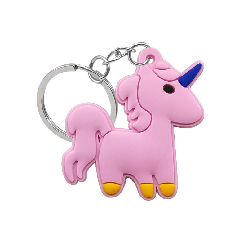 11 Styles Colorful Magic Unicorn Keychain Cute Key Holder Cartoon Keyring